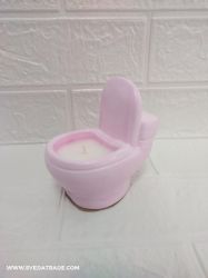 Забавна свещ - аромат РОЗА - цвят розов