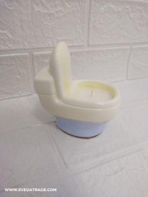 Забавна свещ - аромат РОЗА - цвят жълт/син