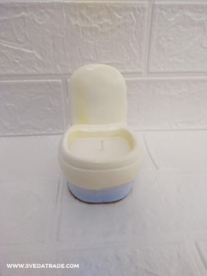 Забавна свещ - аромат РОЗА - цвят жълт/син