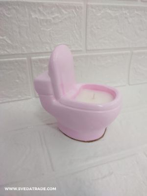 Забавна свещ - аромат РОЗА - цвят розов